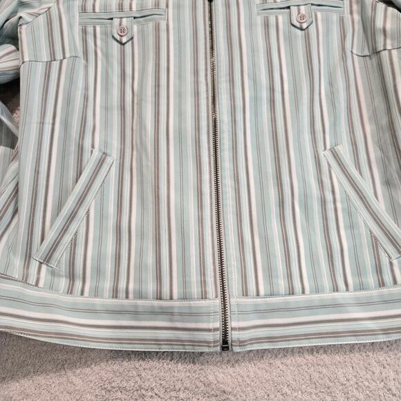 Mac & Jac Striped Zip-up Jacket Women's Size 14 NWOT - Picture 4 of 12